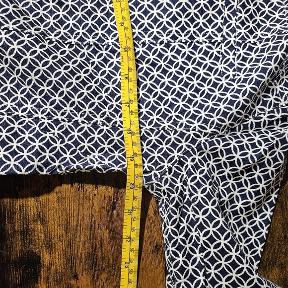 NEW Attyre Women's Open Lightweight Denim Jacket Blazer Medium Abstract Geometri - Picture 9 of 9